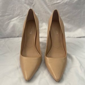 Charles by Charles David Nude leather pumps — lightly worn.